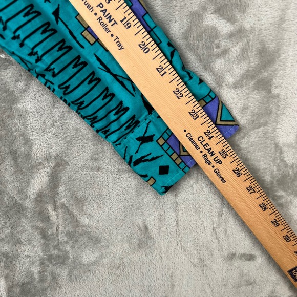 Wrangler Cowboy Cut Aztec Western Shirt Mens 16.5-35 Turquoise Geometric Cotton - Picture 11 of 12